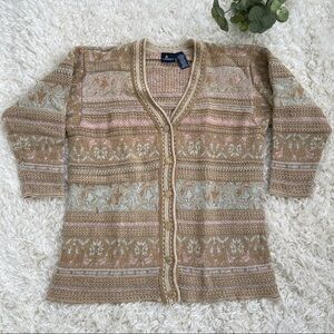 Vintage Liz sport knitted button up cardigan